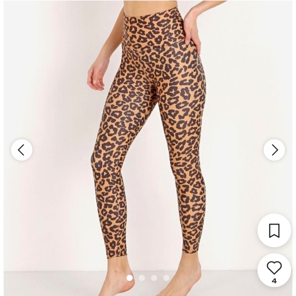 Beach Riot Cheetah Workout Leggings Size M